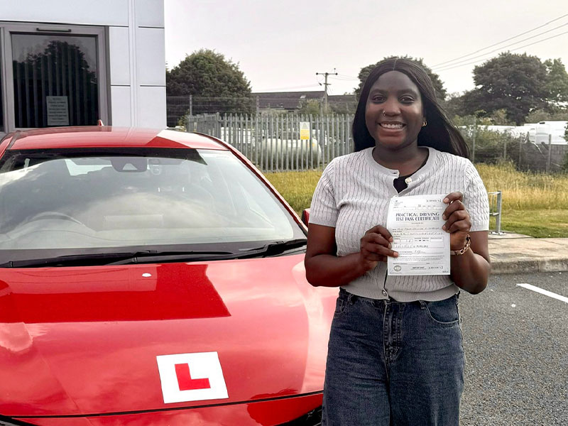 Peace Ogbeide passed driving test